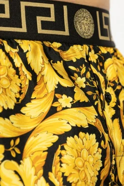 Versace GOLD Silk lingerie shorts with Barocco print