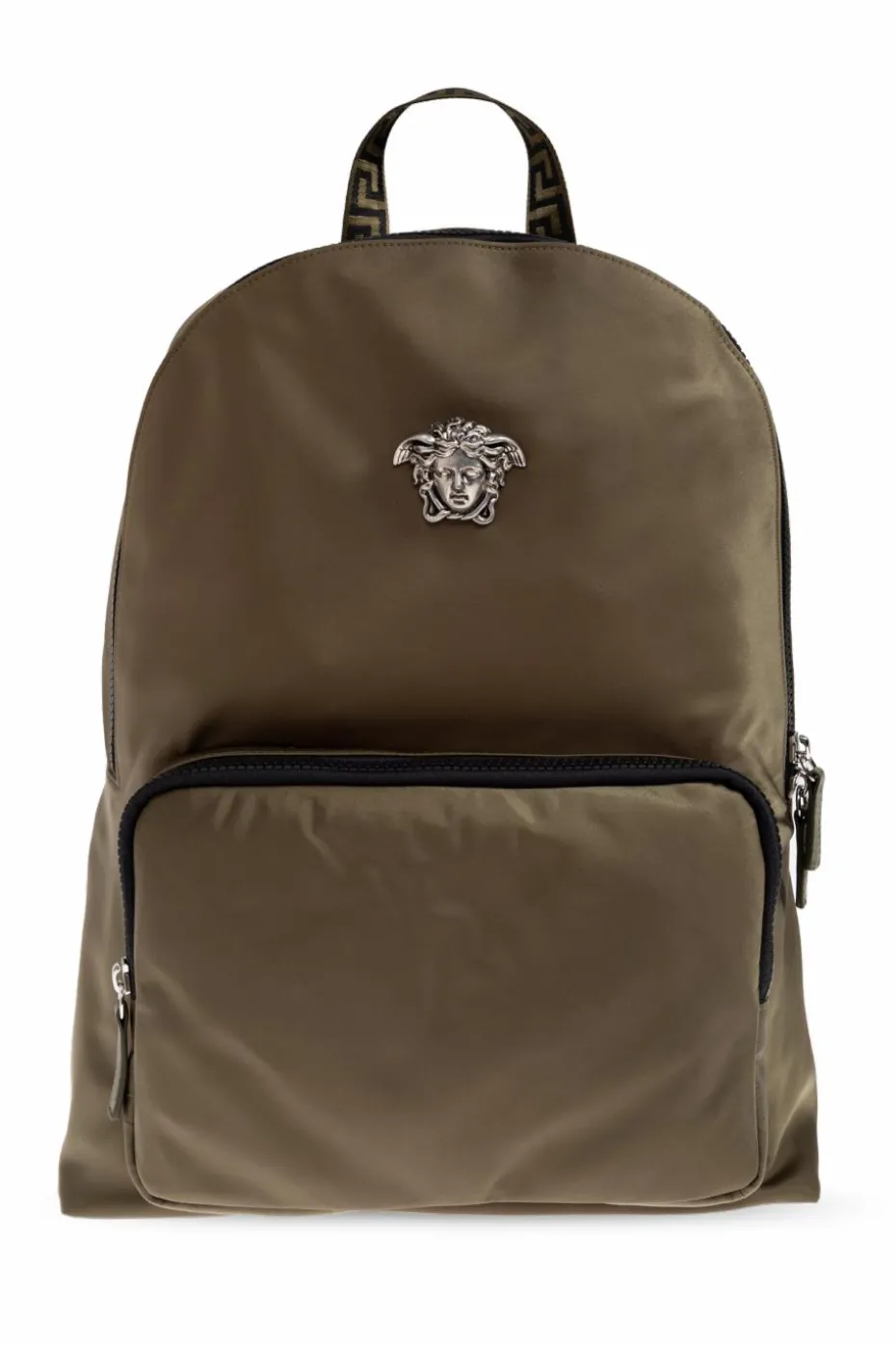 Versace GREEN Backpack with an application in the shape of Medusa's head