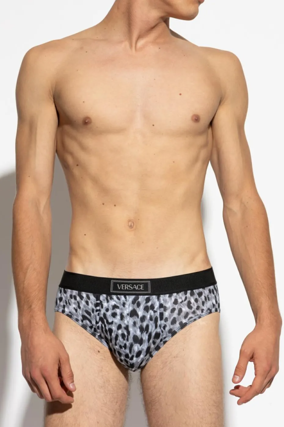 Versace GREY Animal print briefs