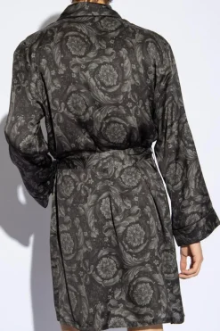 Versace GREY Bathrobe with Barocco pattern
