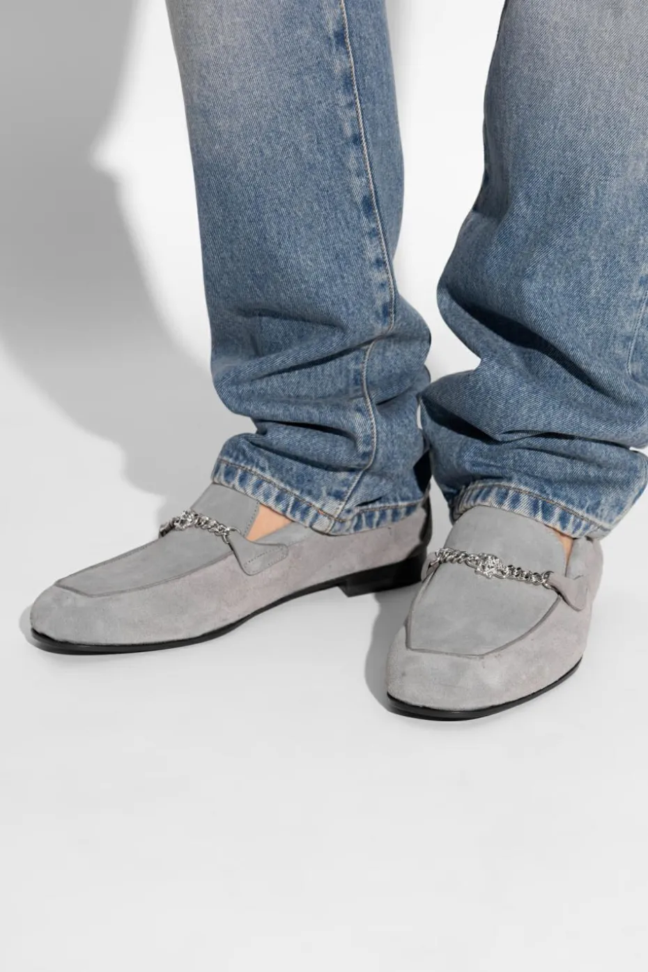 Versace GREY Loafers shoes
