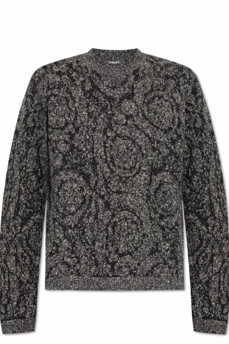 Versace GREY Sweater with `Barocco` motif