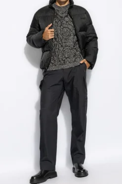 Versace GREY Sweater with `Barocco` motif