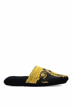 Versace Home BLACK Baroque print slides