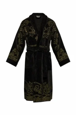 Versace Home BLACK Bathrobe with logo