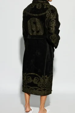 Versace Home BLACK Bathrobe with logo