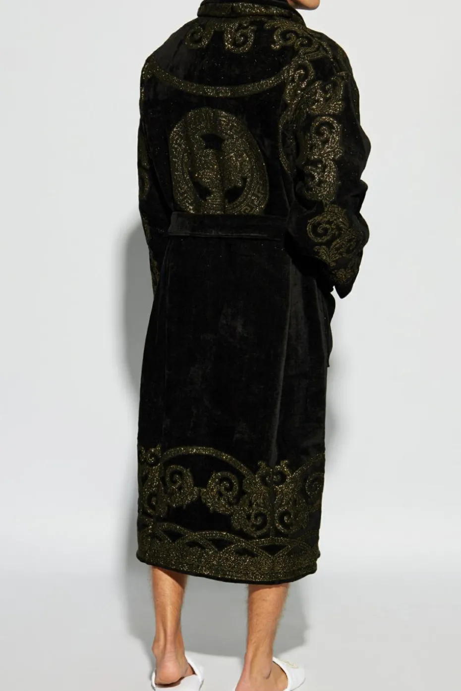 Versace Home BLACK Bathrobe with logo