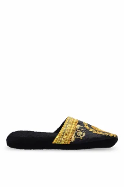Versace Home BLACK Cotton slippers