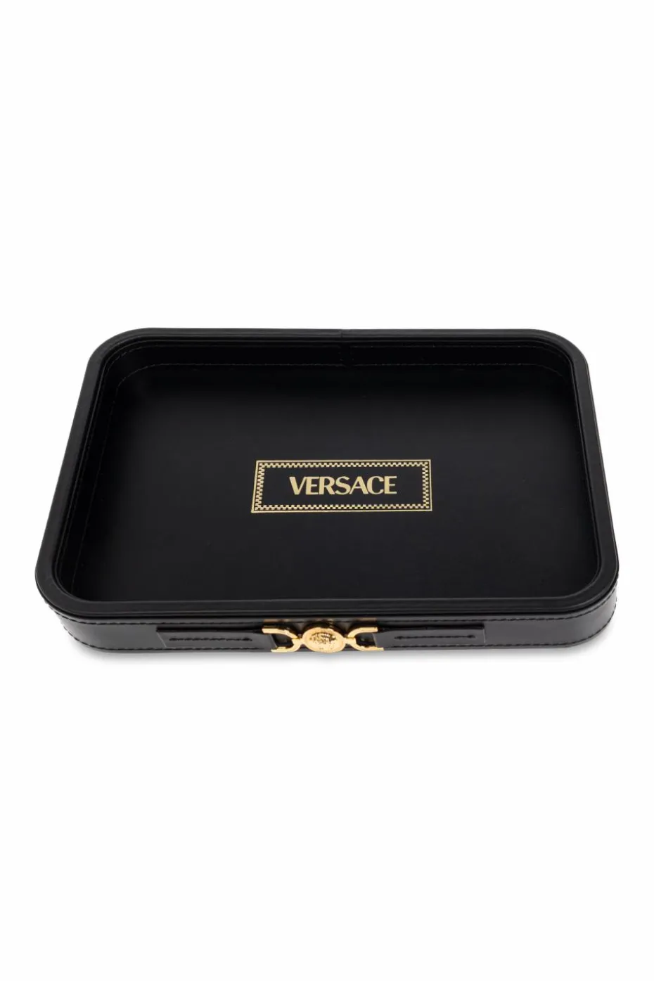 Versace Home BLACK Leather tray