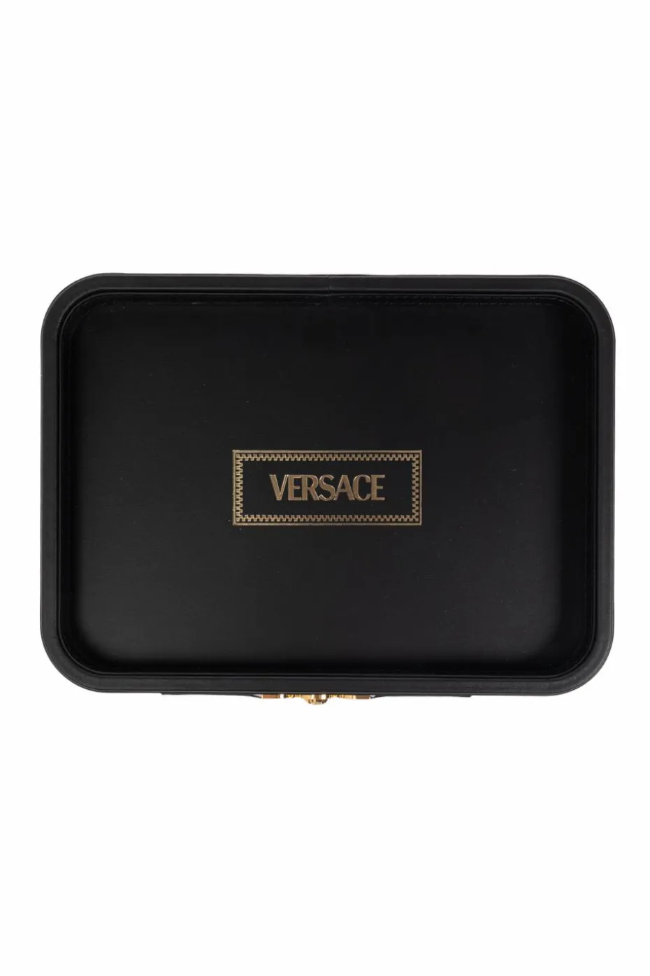 Versace Home BLACK Leather tray