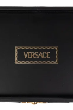 Versace Home BLACK Leather tray