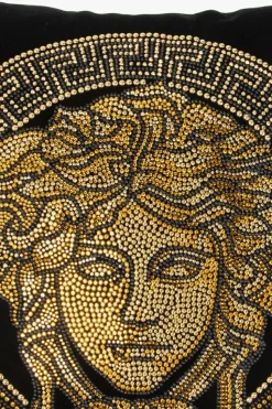 Versace Home BLACK Medusa head cushion