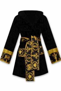 Versace Home BLACK Patterned bathrobe