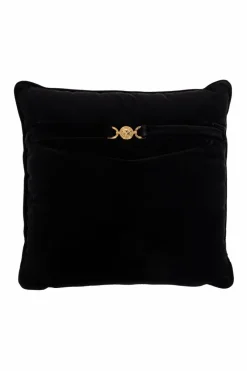 Versace Home BLACK Pillow with an application in the shape of a Medusa's head