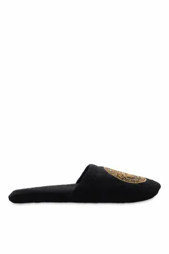 Versace Home BLACK Slippers with Medusa