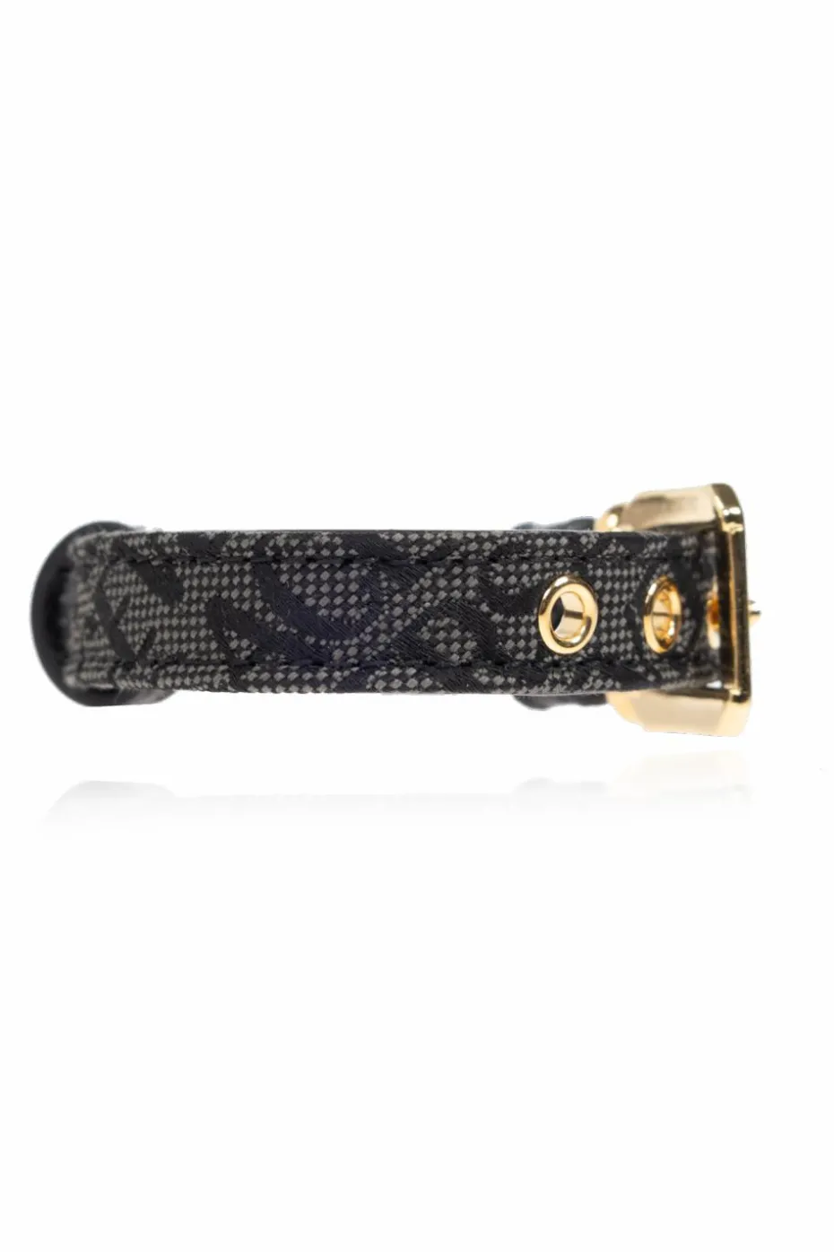 Versace Home BLACK Small dog collar with Barocco print