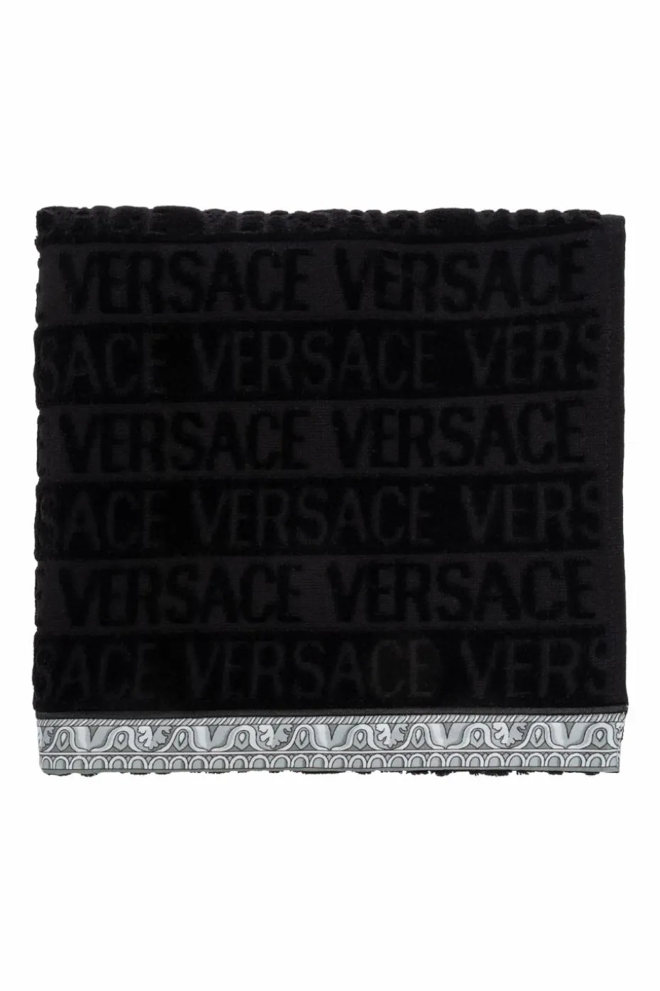 Versace Home BLACK Towel with logo