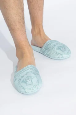 Versace Home BLUE Cotton slippers