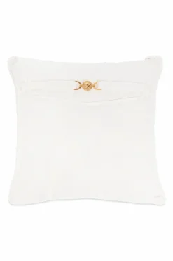 Versace Home cream Pillow with an application in the shape of the head of Medusa