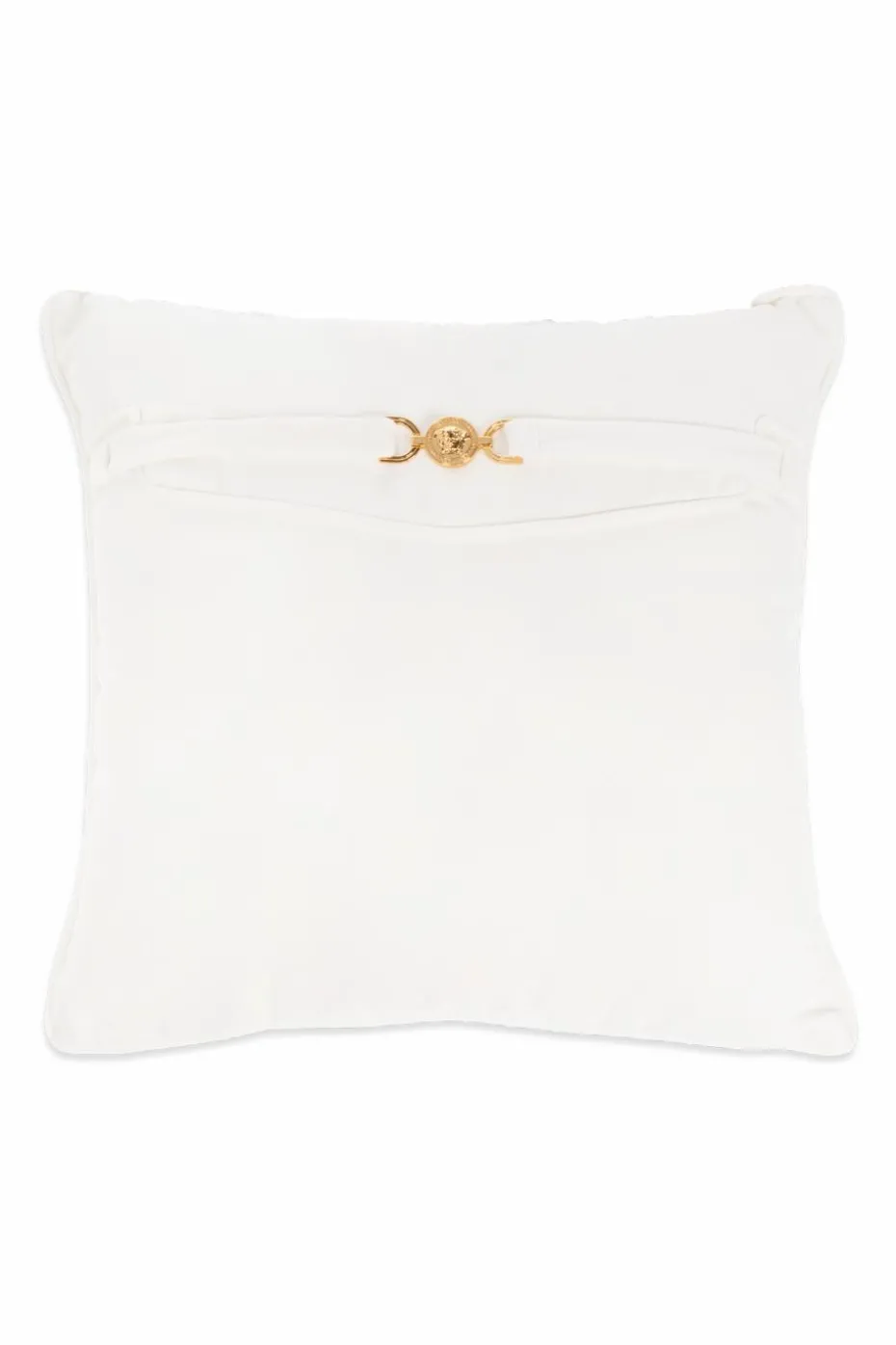 Versace Home cream Pillow with an application in the shape of the head of Medusa