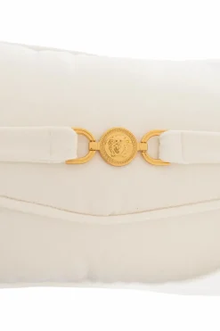 Versace Home cream Pillow with an appliqué in the shape of a "Medusa" head