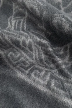 Versace Home GREY Blanket with Medusa face