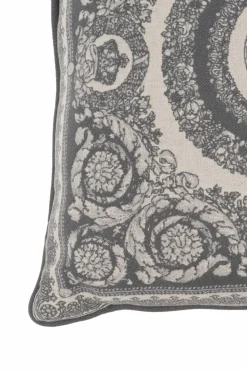 Versace Home GREY Crete de Fleur cushion