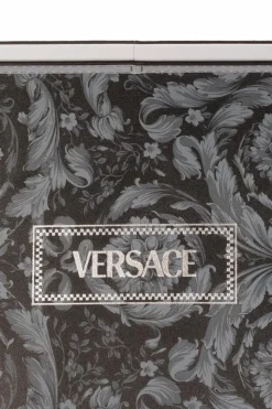 Versace Home GREY Tray with Barocco pattern