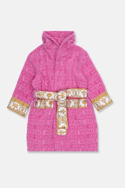 Versace Home Kids PINK Hooded bathrobe