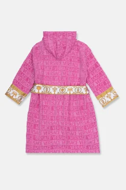 Versace Home Kids PINK Hooded bathrobe