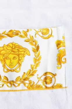 Versace Home Kids WHITE Patterned bathrobe for kids