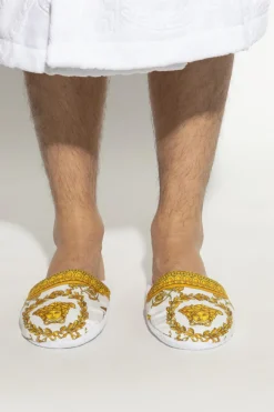 Versace Home WHITE Baroque print slides