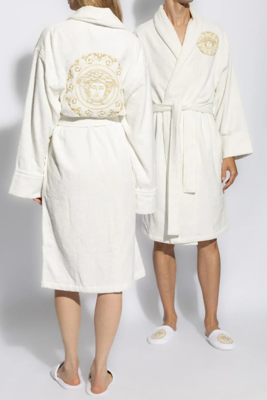 Versace Home WHITE Bathrobe with logo