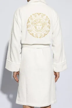 Versace Home WHITE Bathrobe with logo