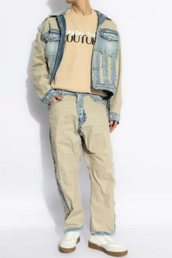 Versace Jeans Couture beige Sweatshirt with printed logo