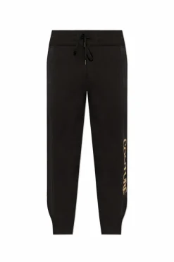 Versace Jeans Couture BLACK Sweatpants with printed logo