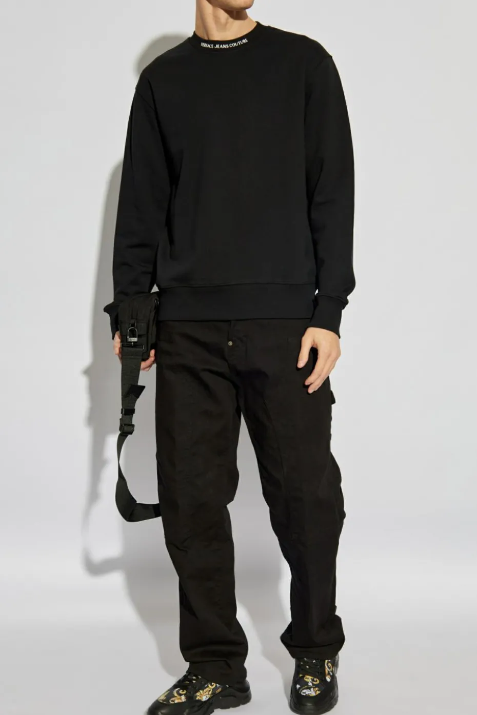Versace Jeans Couture BLACK Sweatshirt with printed logo