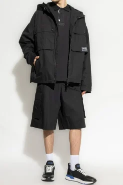 Versace Jeans Couture BLACK Hooded jacket