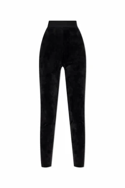 Versace Jeans Couture BLACK Velvet leggings