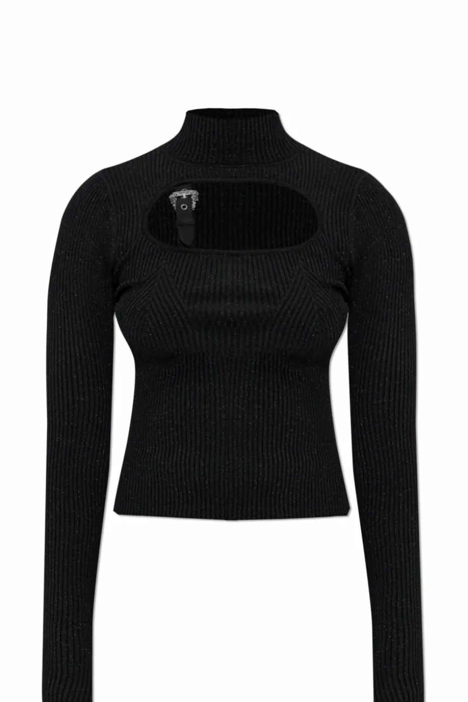 Versace Jeans Couture BLACK Top with a stand-up collar