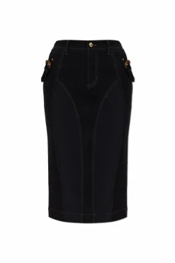 Versace Jeans Couture BLACK Skirt with back slit