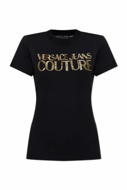 Versace Jeans Couture BLACK T-shirt with back cut-out