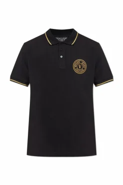 Versace Jeans Couture BLACK Polo with embroidered logo