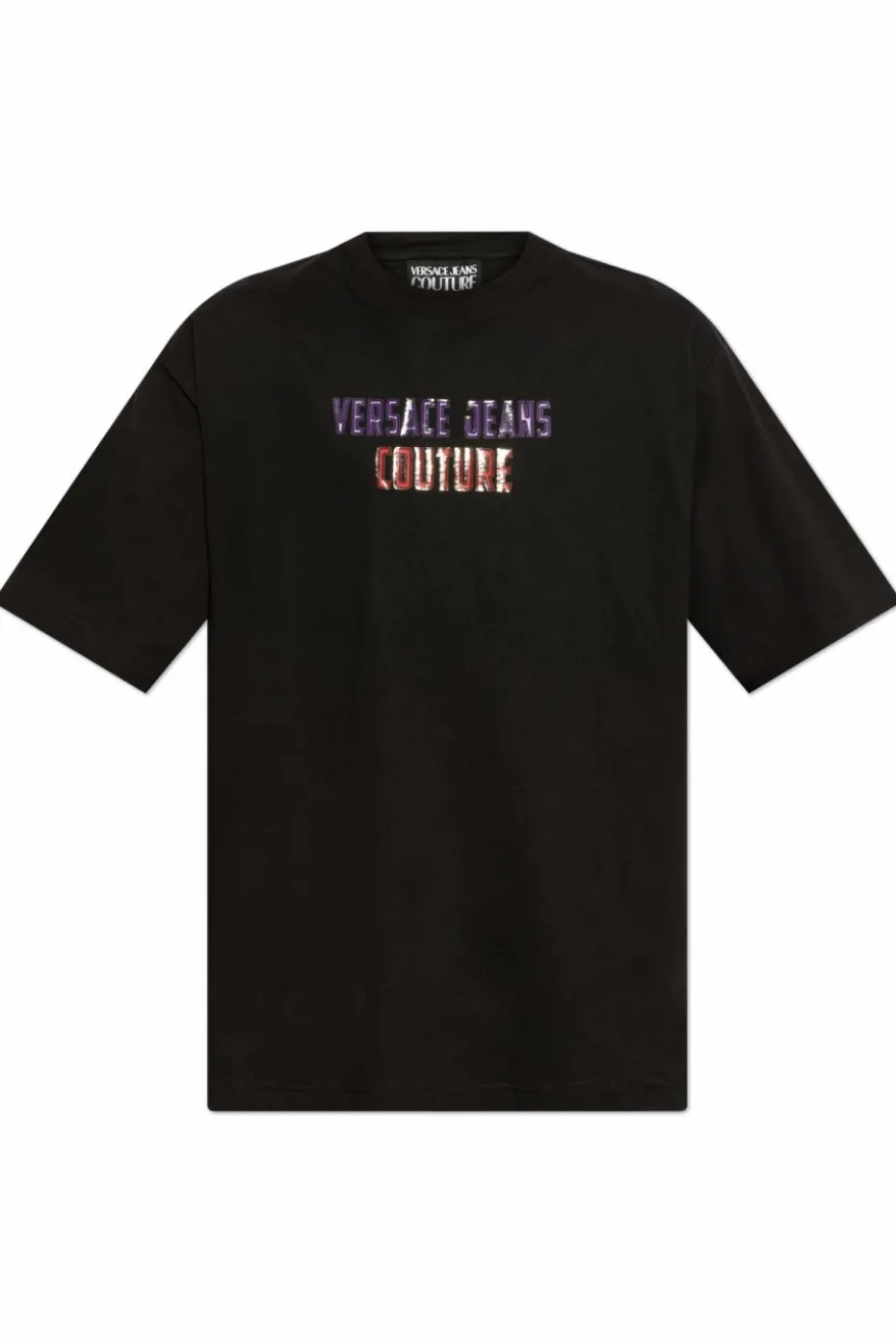 Versace Jeans Couture BLACK T-shirt with printed logo
