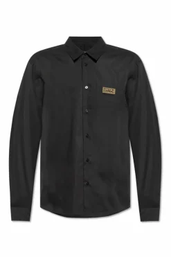Versace Jeans Couture BLACK Shirt with logo applique