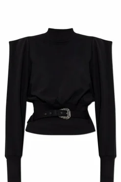 Versace Jeans Couture BLACK Sweatshirt with a belt