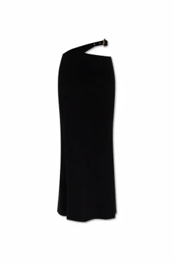 Versace Jeans Couture BLACK Ribbed One-Shoulder Dress