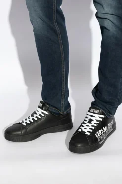 Versace Jeans Couture BLACK Sneakers with printed logo