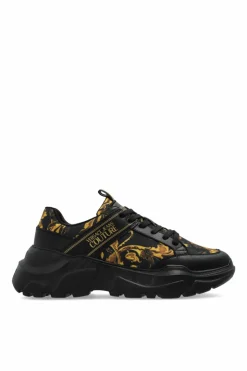 Versace Jeans Couture BLACK Sports shoes with "Barocco" print