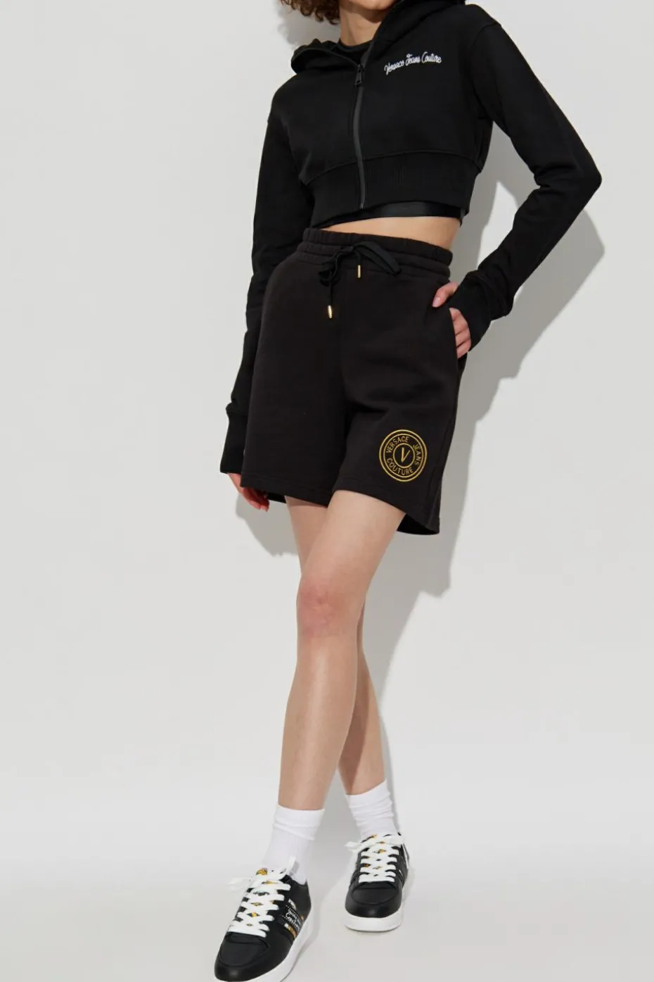 Versace Jeans Couture BLACK Short hoodie